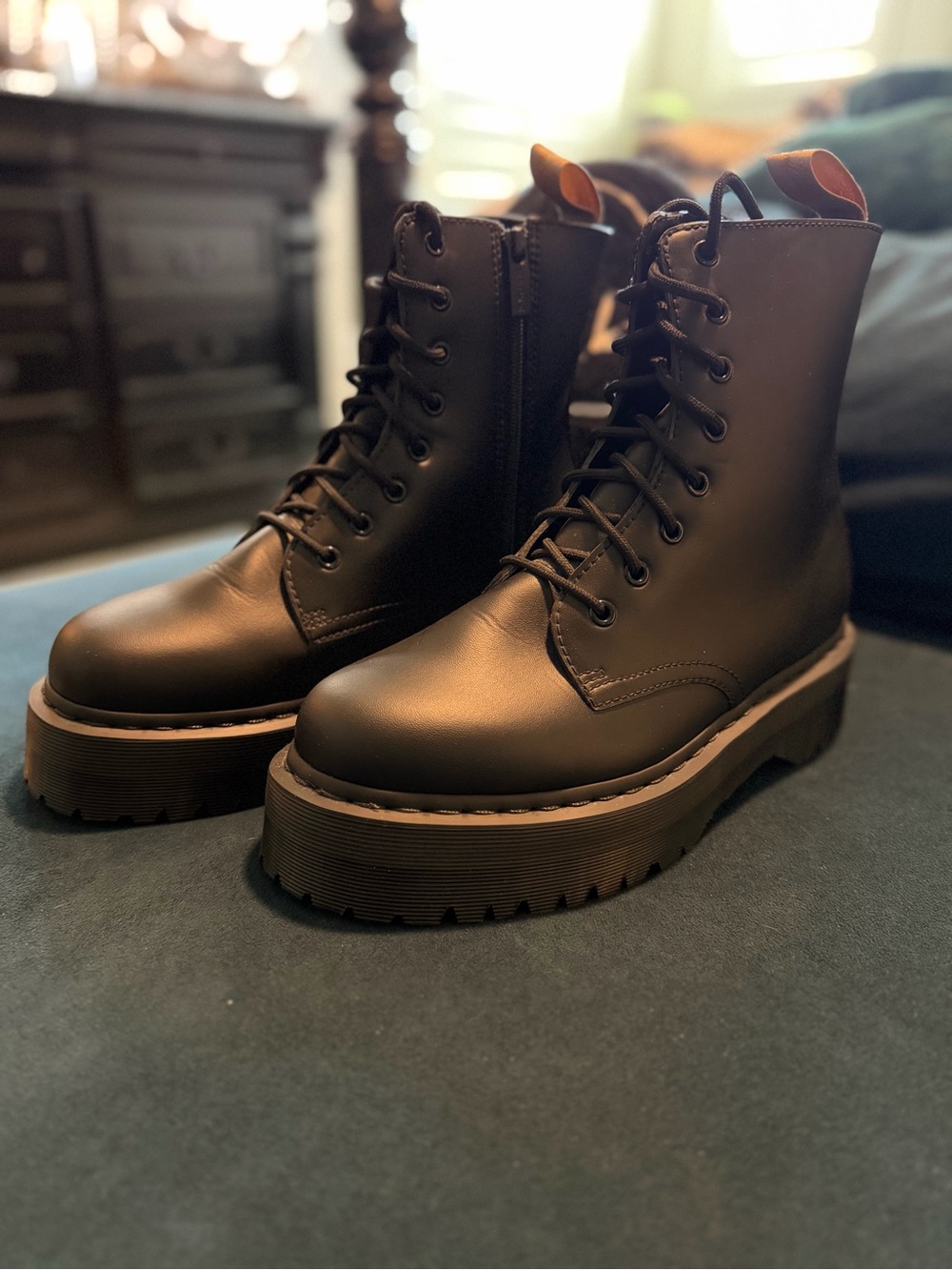 Dr. Martens Vegan Jadon II Mono Platform Boots Black – Women’s 11 / Men’s 10